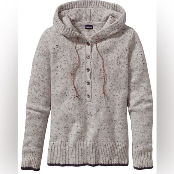 PATAGONIA ranchito hooded sweater merino wool grey size medium - Picture 2 of 11